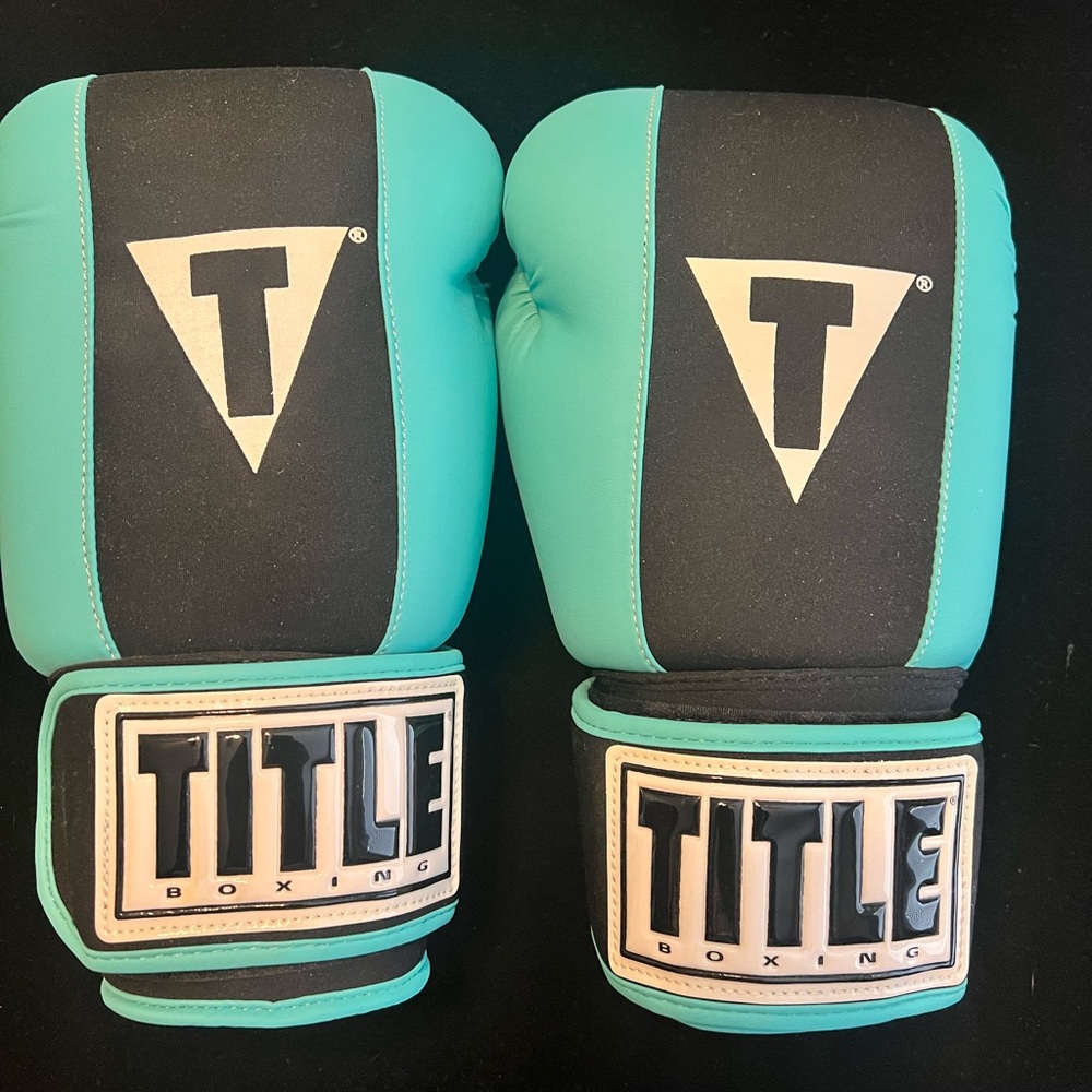 Title Boxing Gloves in Teal and Black